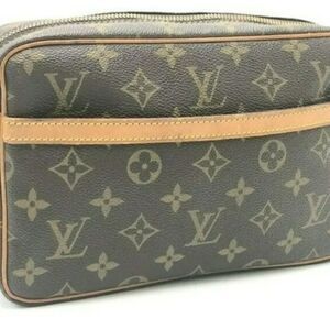Auth Louis Vuitton Monogram Compiegne 23 M51847 Clutch Bag NS040426